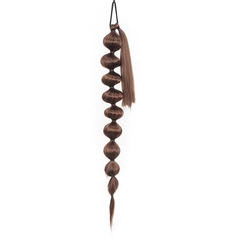 (76cm) Kunsthaar Bubble Ponytail Extensions Pferdeschwanz Haarverlängerung - Hellbraun
