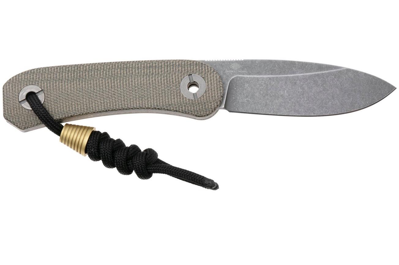 KNAFS Lander 4 KNAFS-00394 Moondust Micarta, vaststaand mes