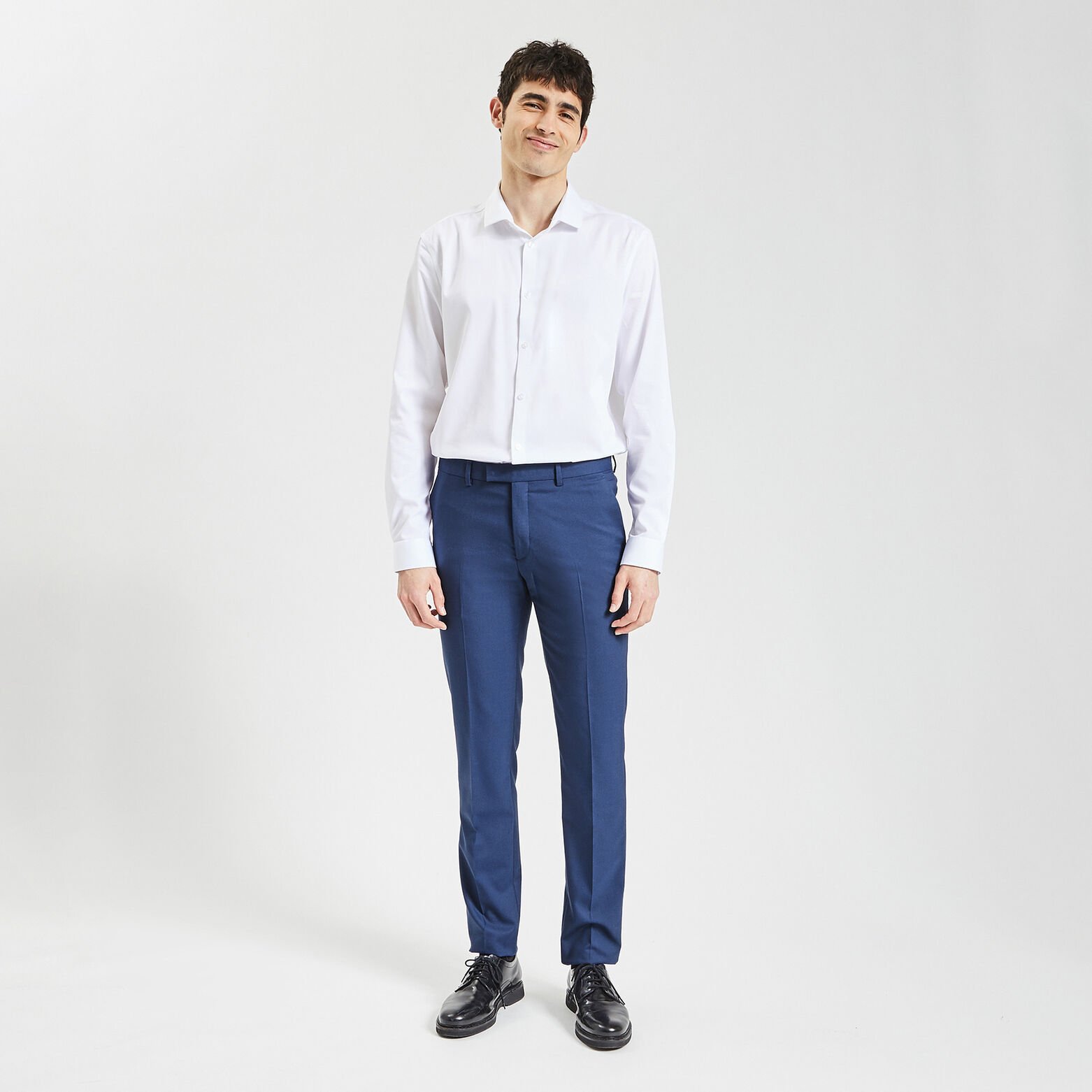Pantalon de costume slim Bleu moyen