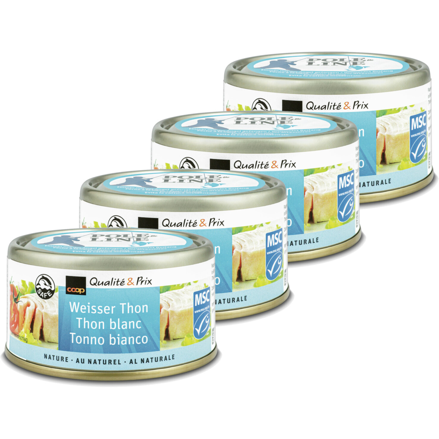 MSC weisser Thon au naturel 4x155g