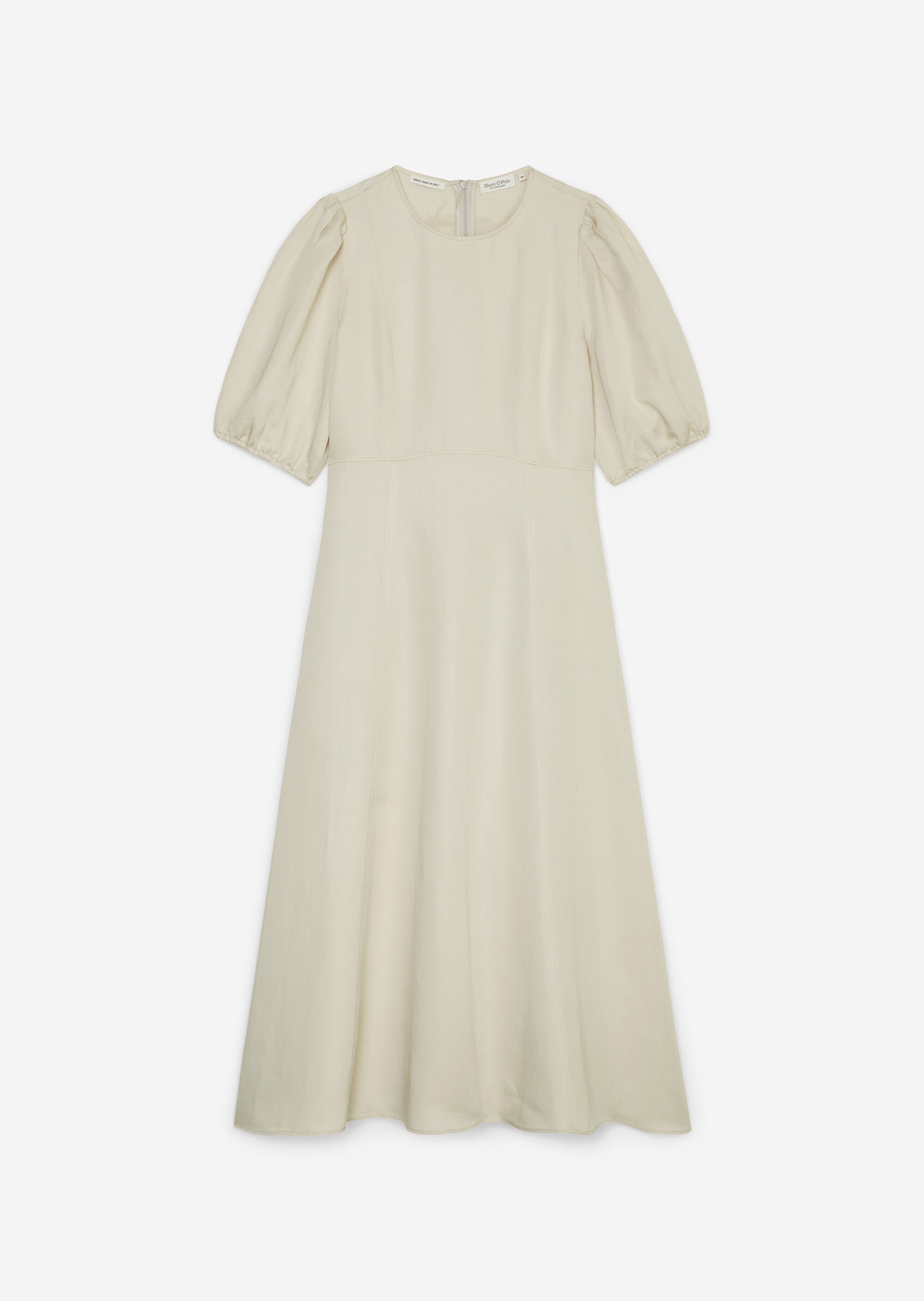 Kleid mit Puffärmeln aus Lyocell-Leinen-Mix