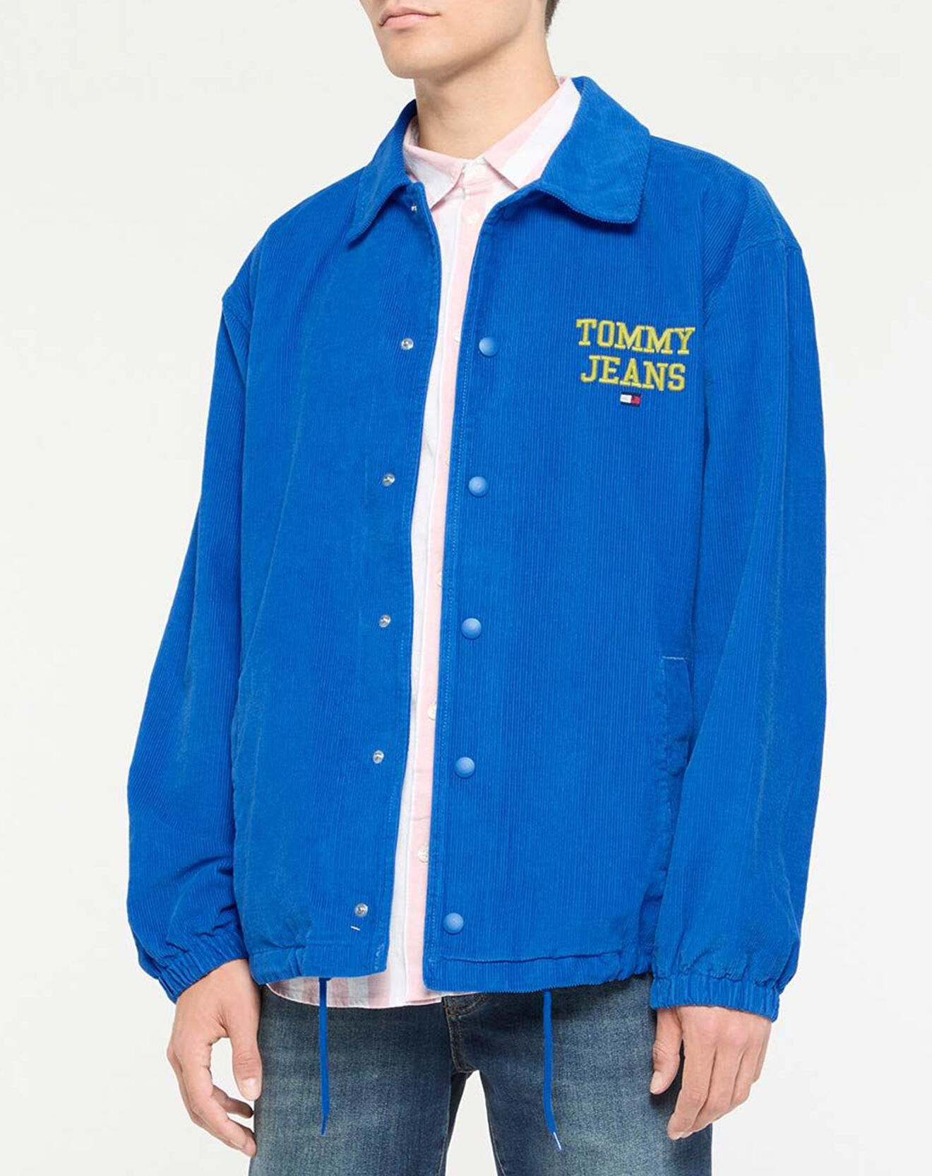 Tommy Jeans Veste Corduroy Coach bleue