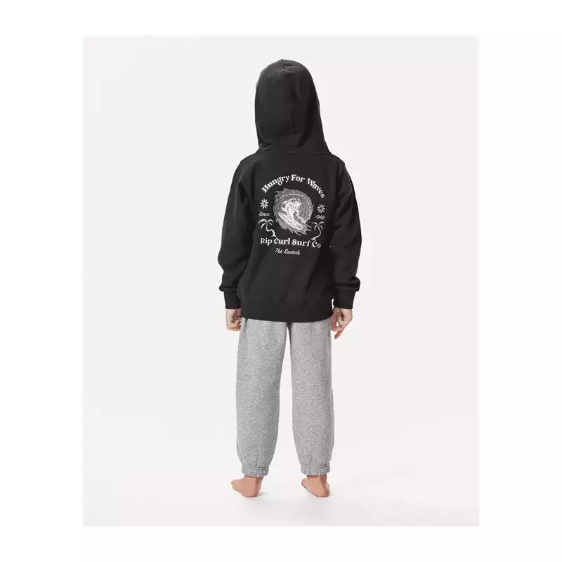 Sweat junior RIPCURL Shred Town Z/T Hood - Boy Washed Black