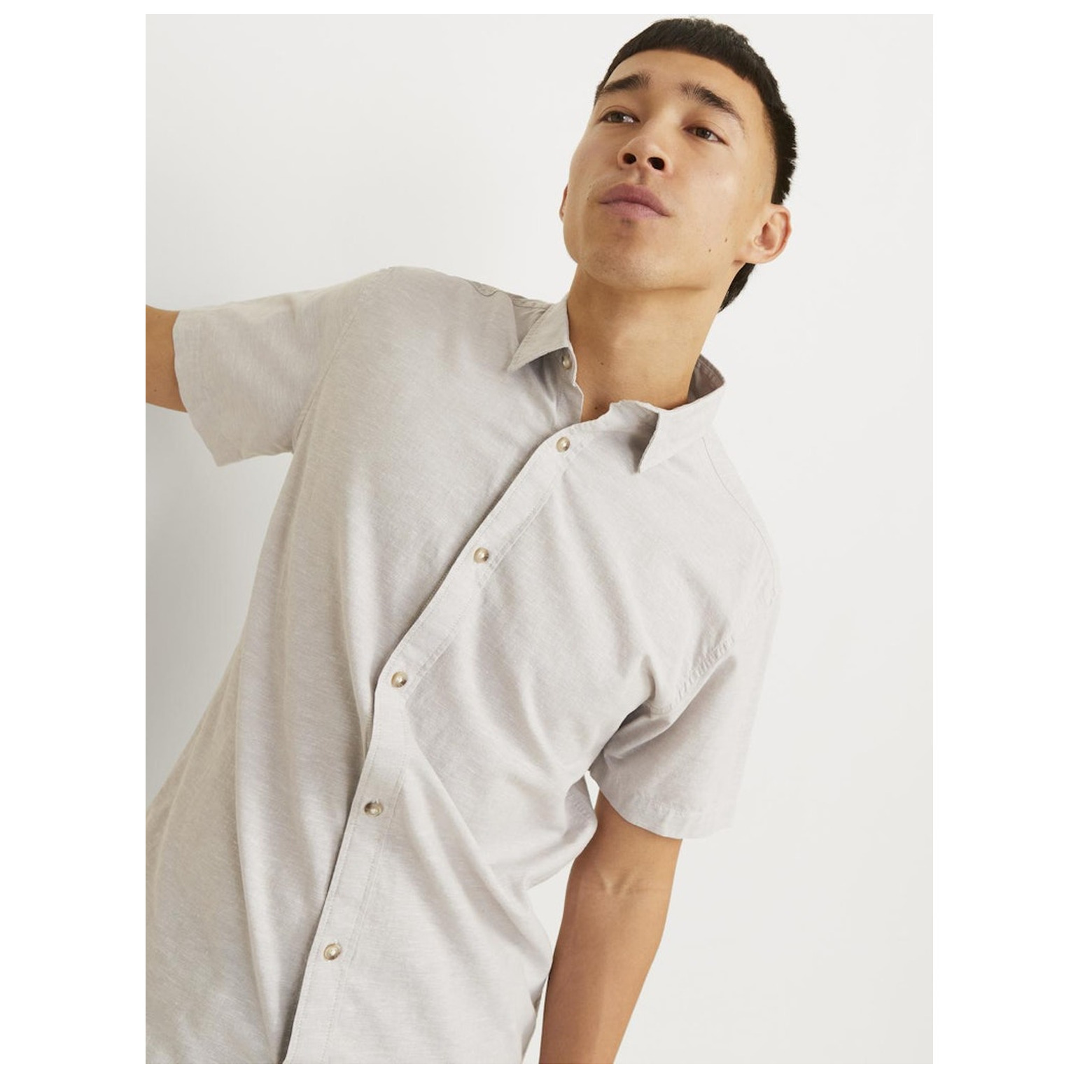 Jack & Jones JJESUMMER LINEN BLEND SHIRT SS