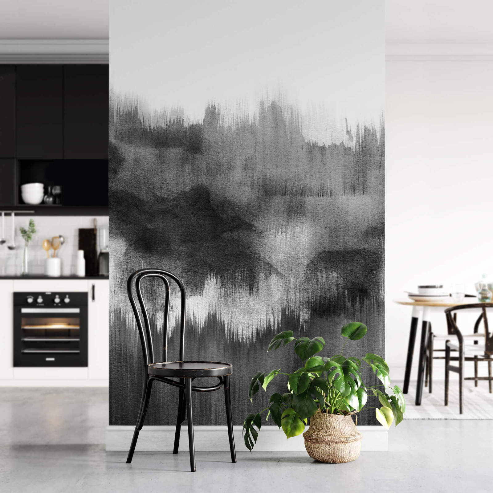 Fototapete DESIGNWALLS 2.0 - schwarz-weiß - Kunst - 2,6 Meter
