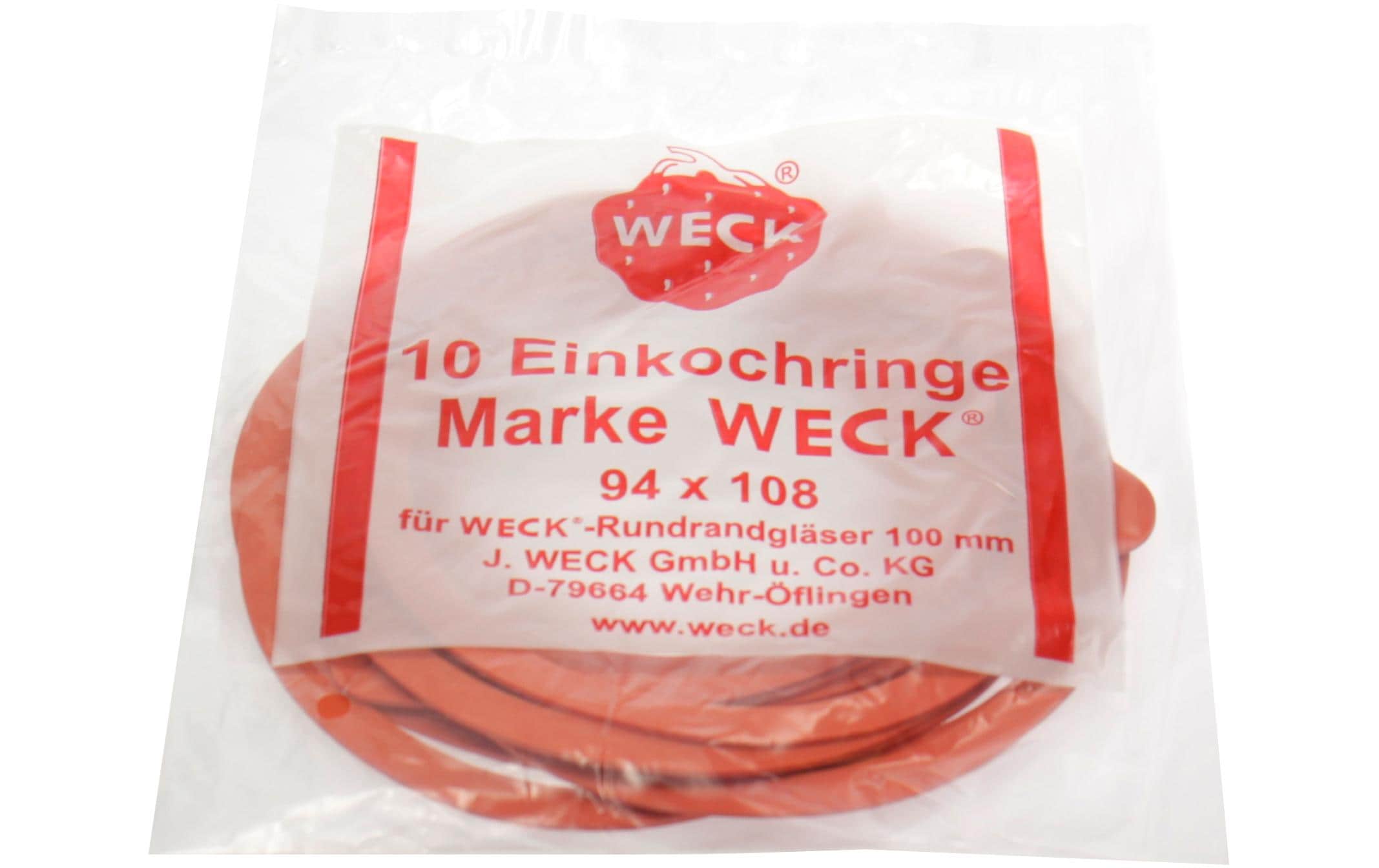Gummidichtring Ø 10 cm 10 Stück, RotEinkochringe