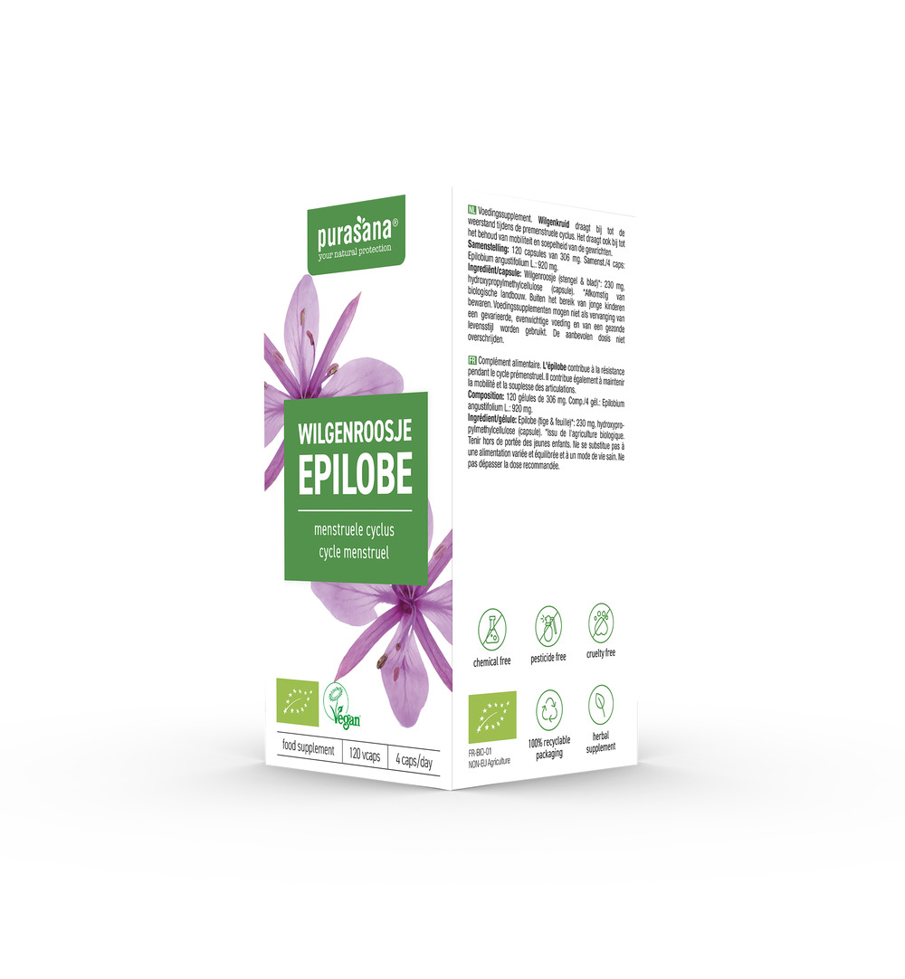 Purasana Wilgenroosje/Epilobe Vegan Bio (120 capsules)