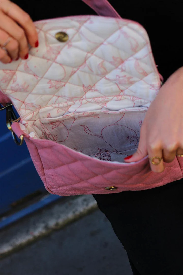 Sac à main matelassé Margault Blush