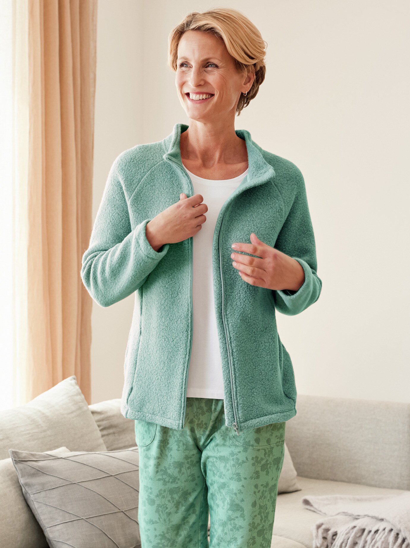 Wollfleece-Jacke