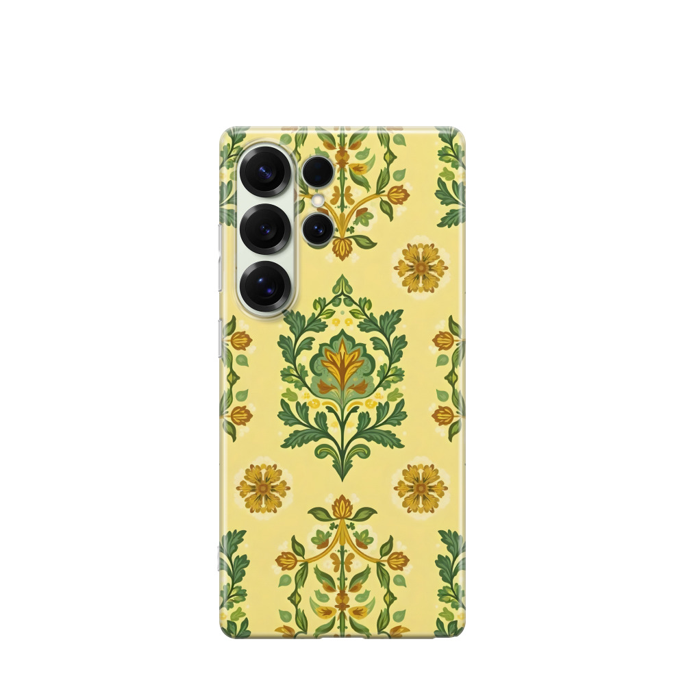 Samsung Galaxy S25 Ultra Gummi Hülle Wüstenblume - Gelb