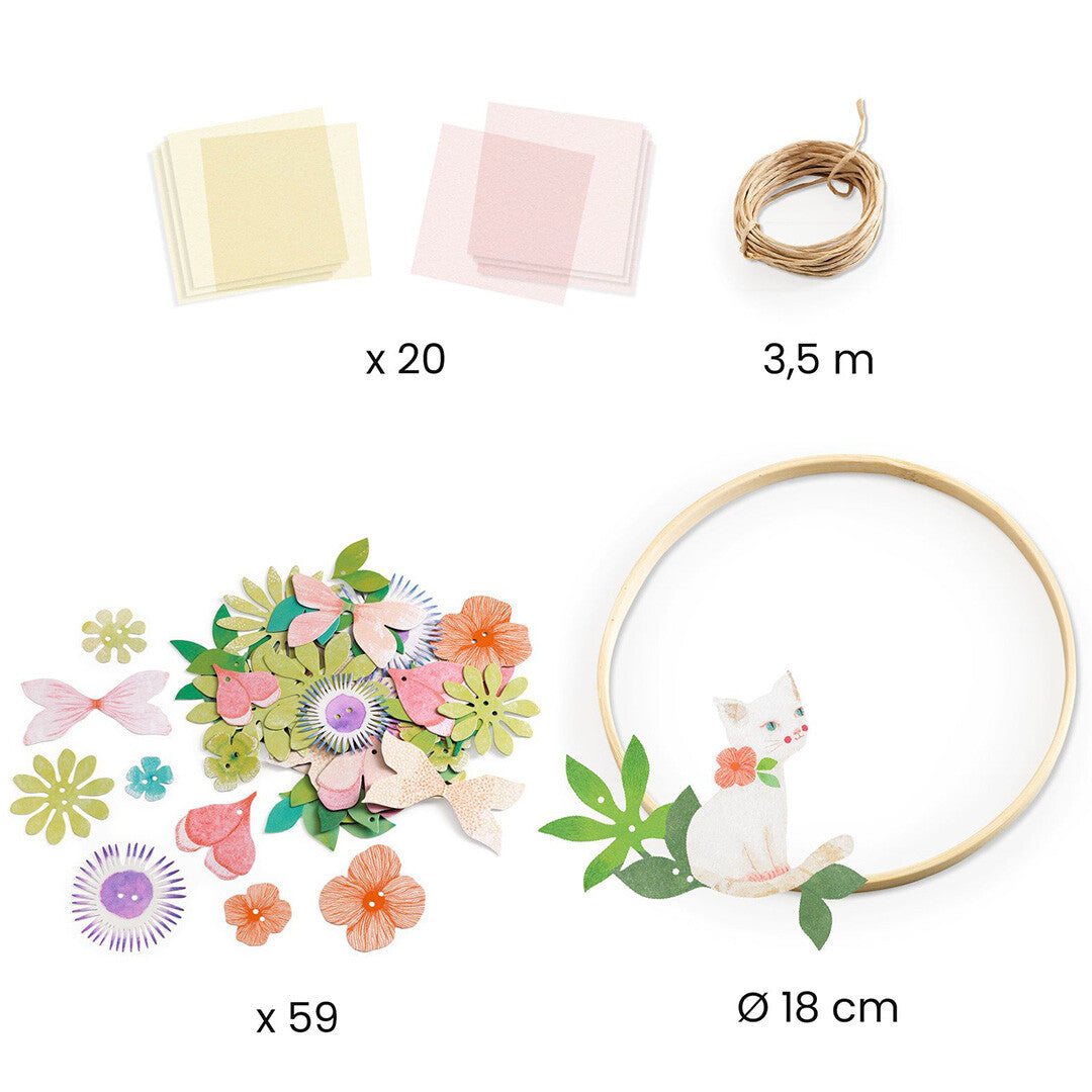 Djeco knutselset diy bloemenkrans