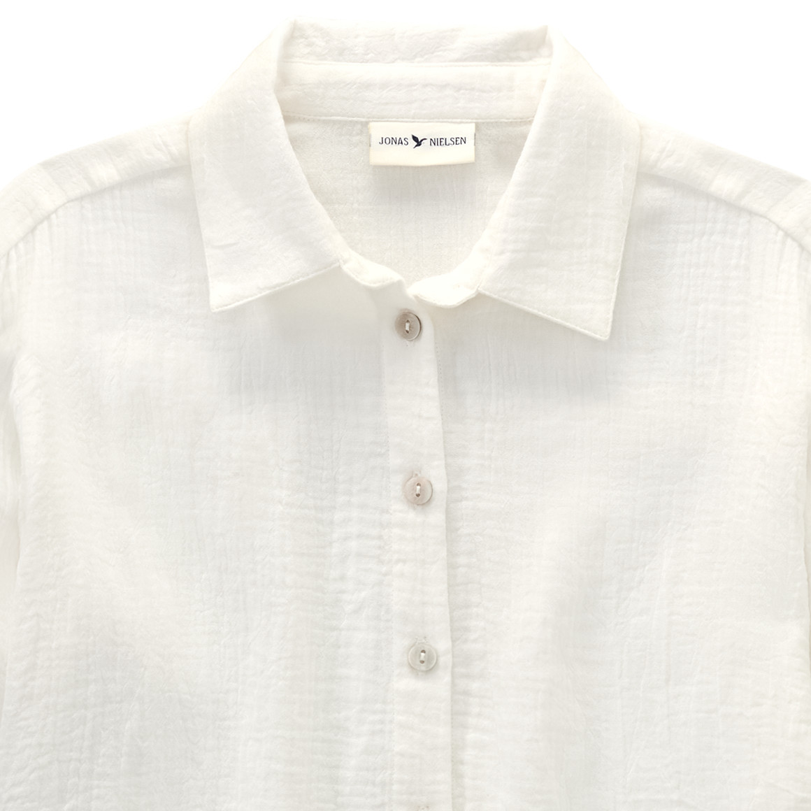 Jonas Nielsen Mädchen Musselin-Bluse aus Bio-Baumwolle weiss