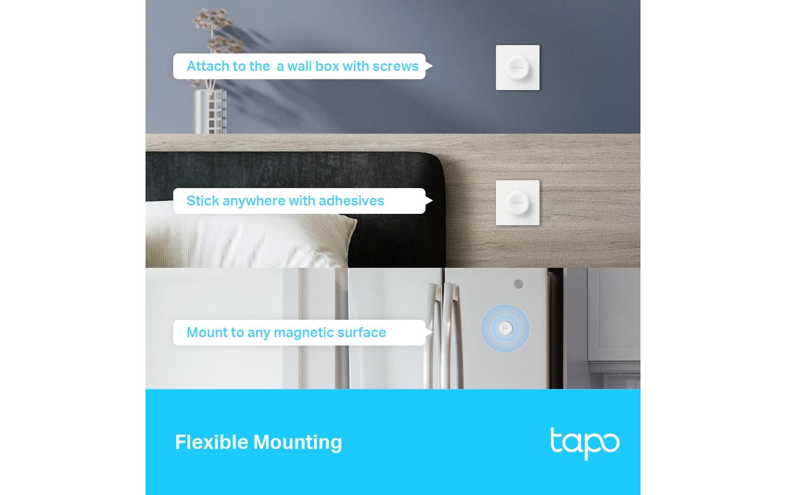 Smart Dimmer Switch Tapo S200DPraktische Kontrolle über Ihre intelligente Beleuchtung – Tapo Smart Remote Dimmer Schalter