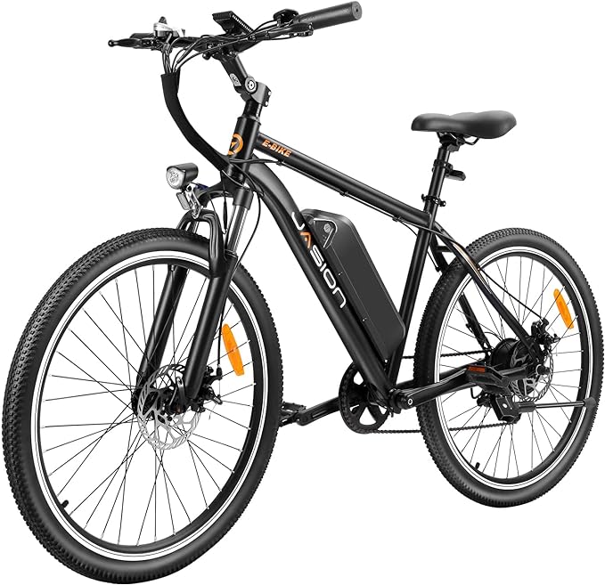 Jasion EB5 Electric Bike for Adults with 360Wh Removable Battery, 40Miles 20MPH Commuting Electric Mountain Bike with 350W Brushless Motor, 7-Speed, 26