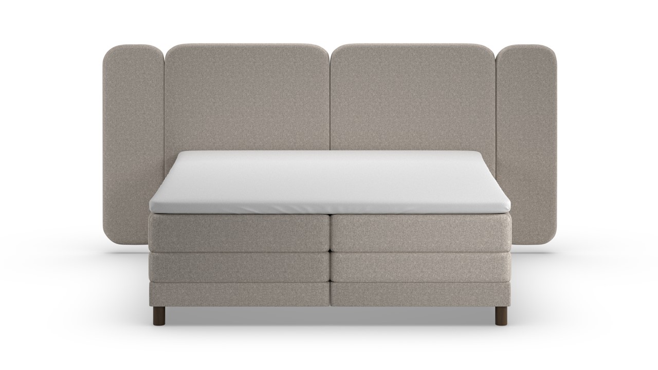 Elektrische boxspring Ridge - Warm wool grey