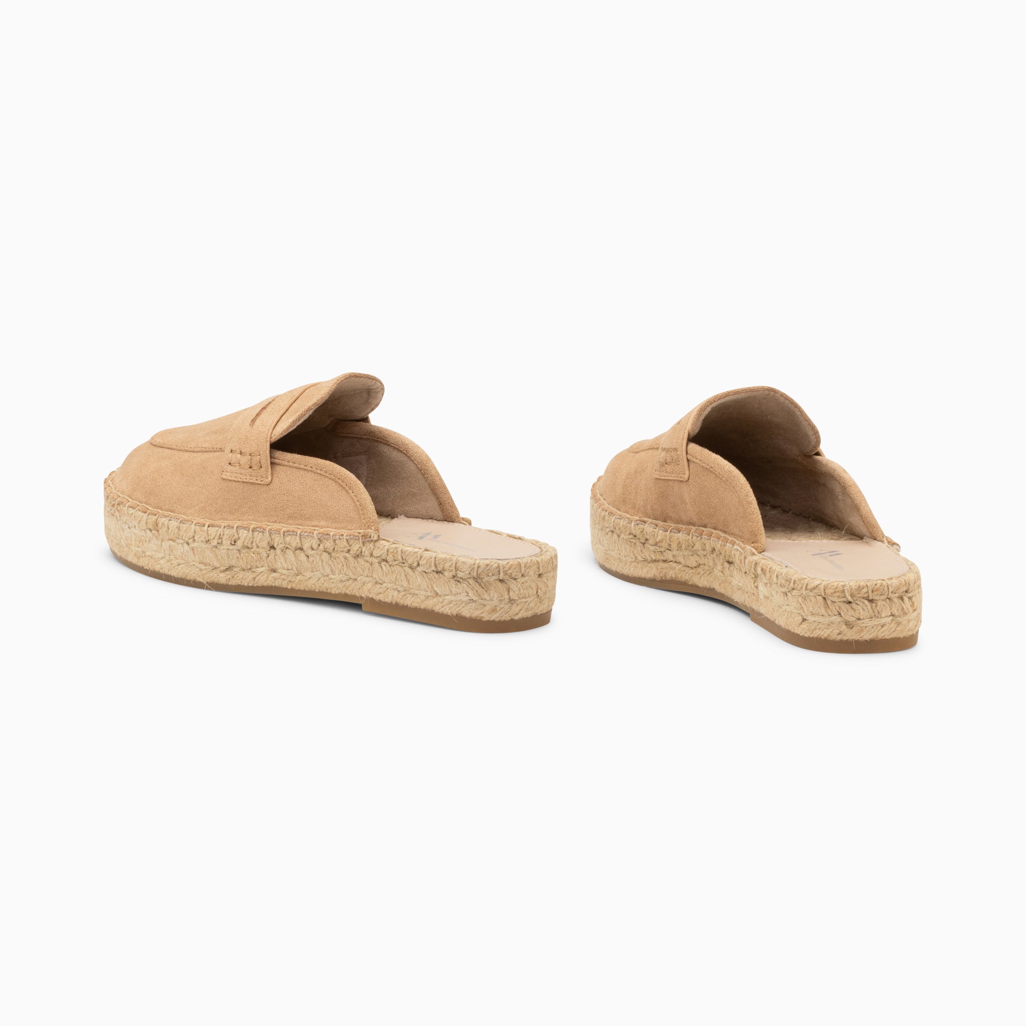 Mules-Mules Claudie beiges à semelle espadrille