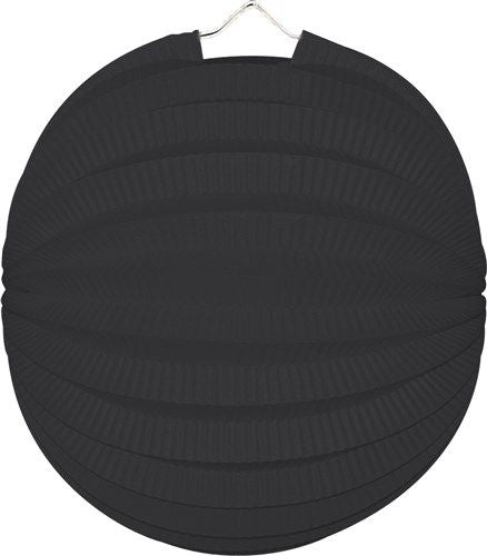 Zwarte Lampion Rond 23cm