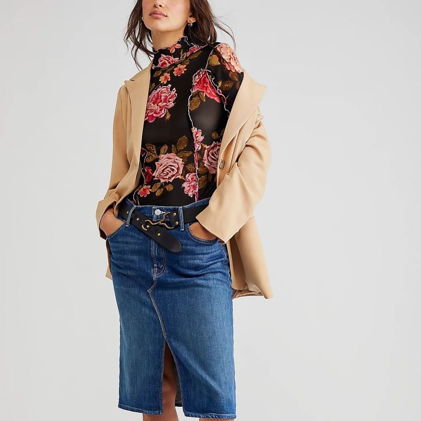 Genrovia - T-shirt met lange mouwen en bloemenprint