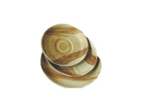 Fad Ø24 cm Bionedbrydelig Palmeblad,25 stk/ps - (25 stk.)
