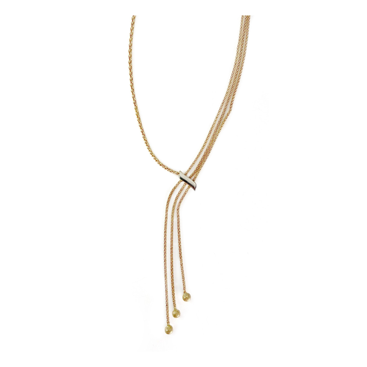 Collier d'occasion 2 ors 750 maille fantaisie 45 cm