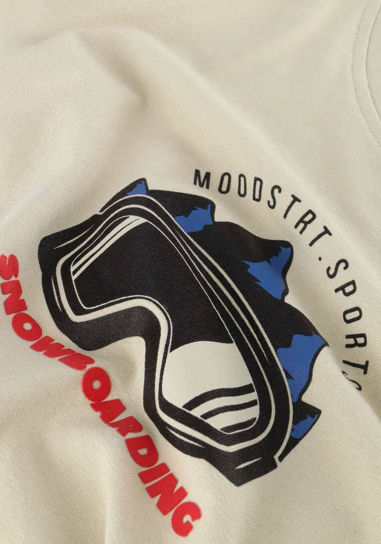 MOODSTREET witte moodstreet  chest print longsleeve
