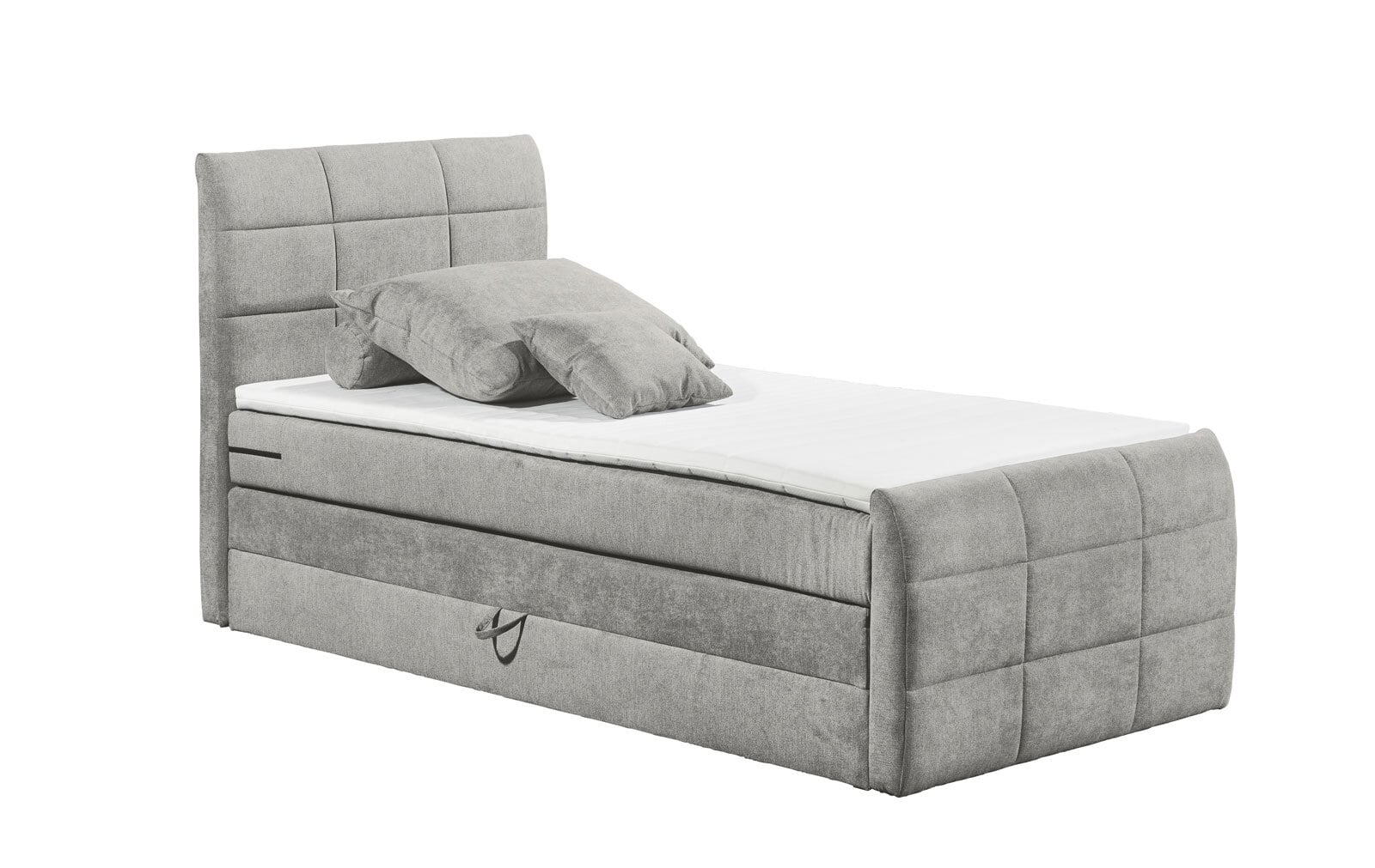 Boxspringbett Kuba, 120 x 200 cm, Schlamm