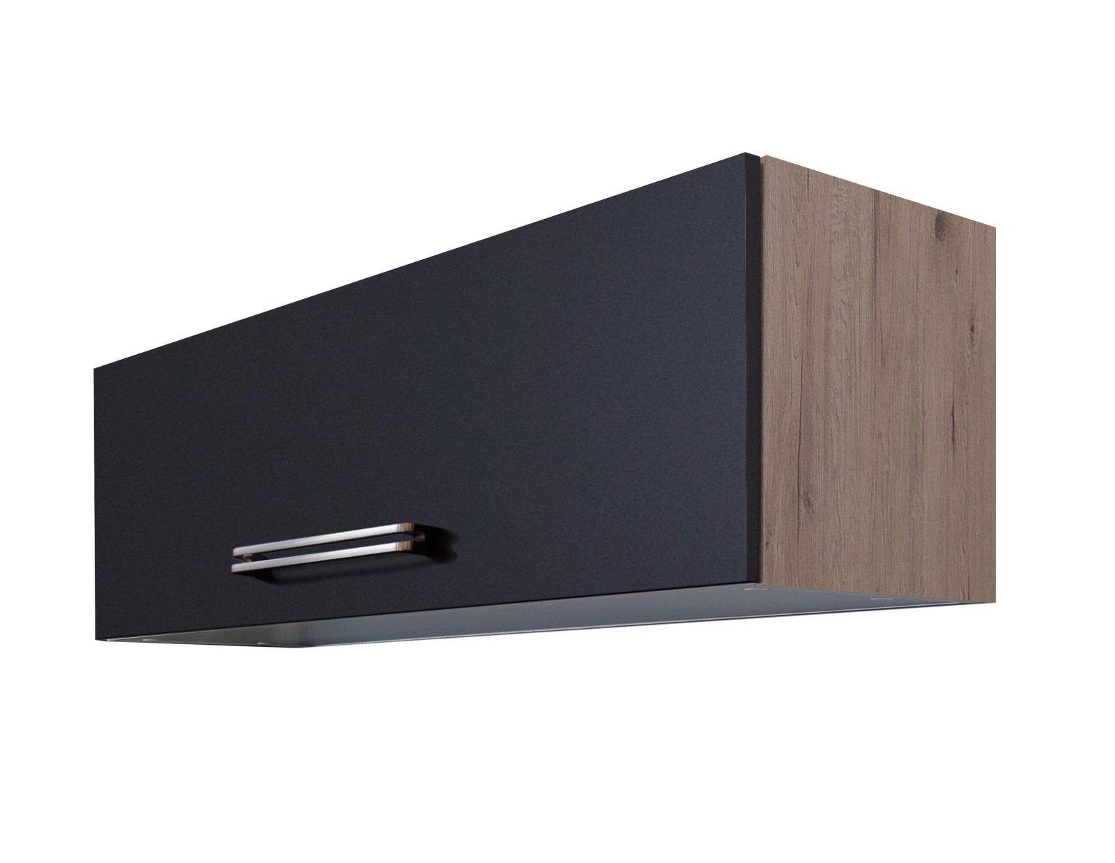 Kurz-Hängeschrank RISENTO - anthrazit - San Remo Eiche - 100 cm