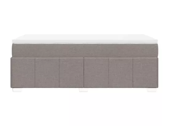 Sommier à lattes de lit avec matelas Taupe 90x190 cm Tissu