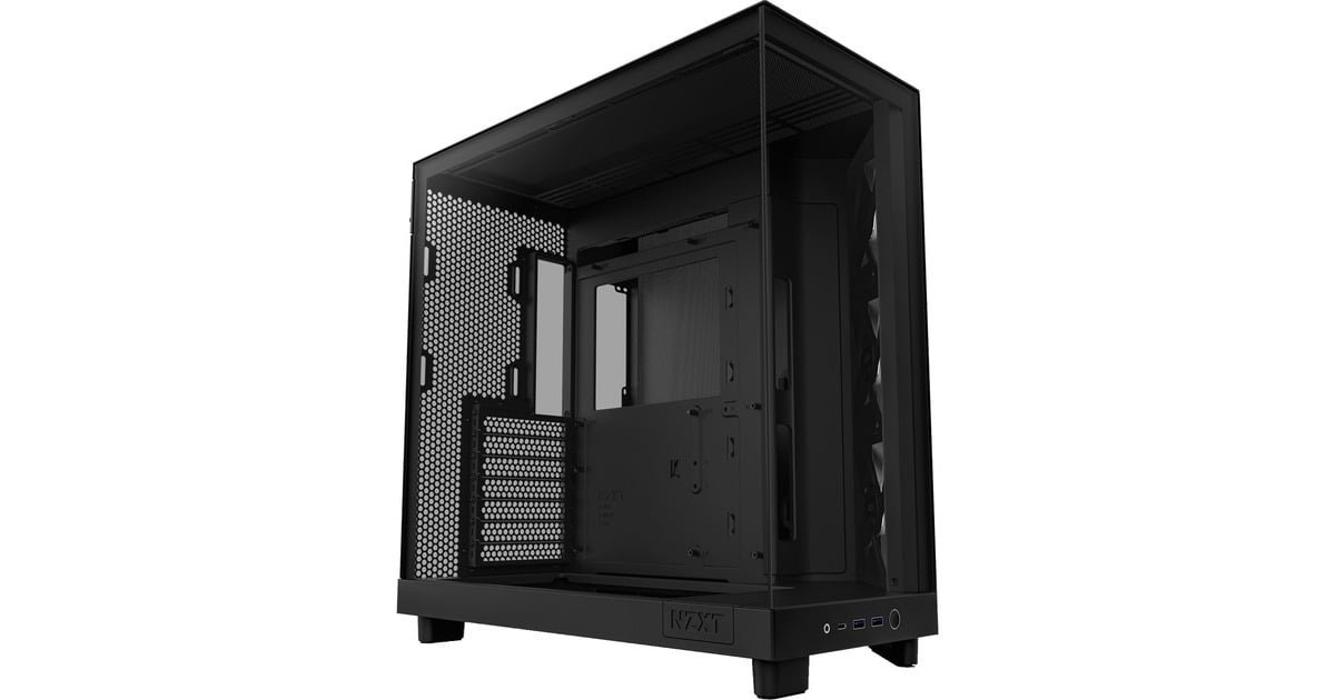 NZXTH6 Flow RGB midi tower behuizing  (Zwart | 2x USB-A | 1x USB-C | RGB | Tempered Glass)