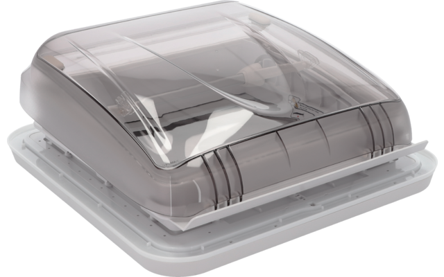 Berger Dachhaube 40x40 cm mit Moskitoschutz & Verdunkelungsrollo transparent