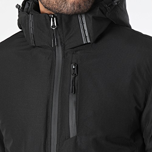 Veste Zippée Capuche Noir