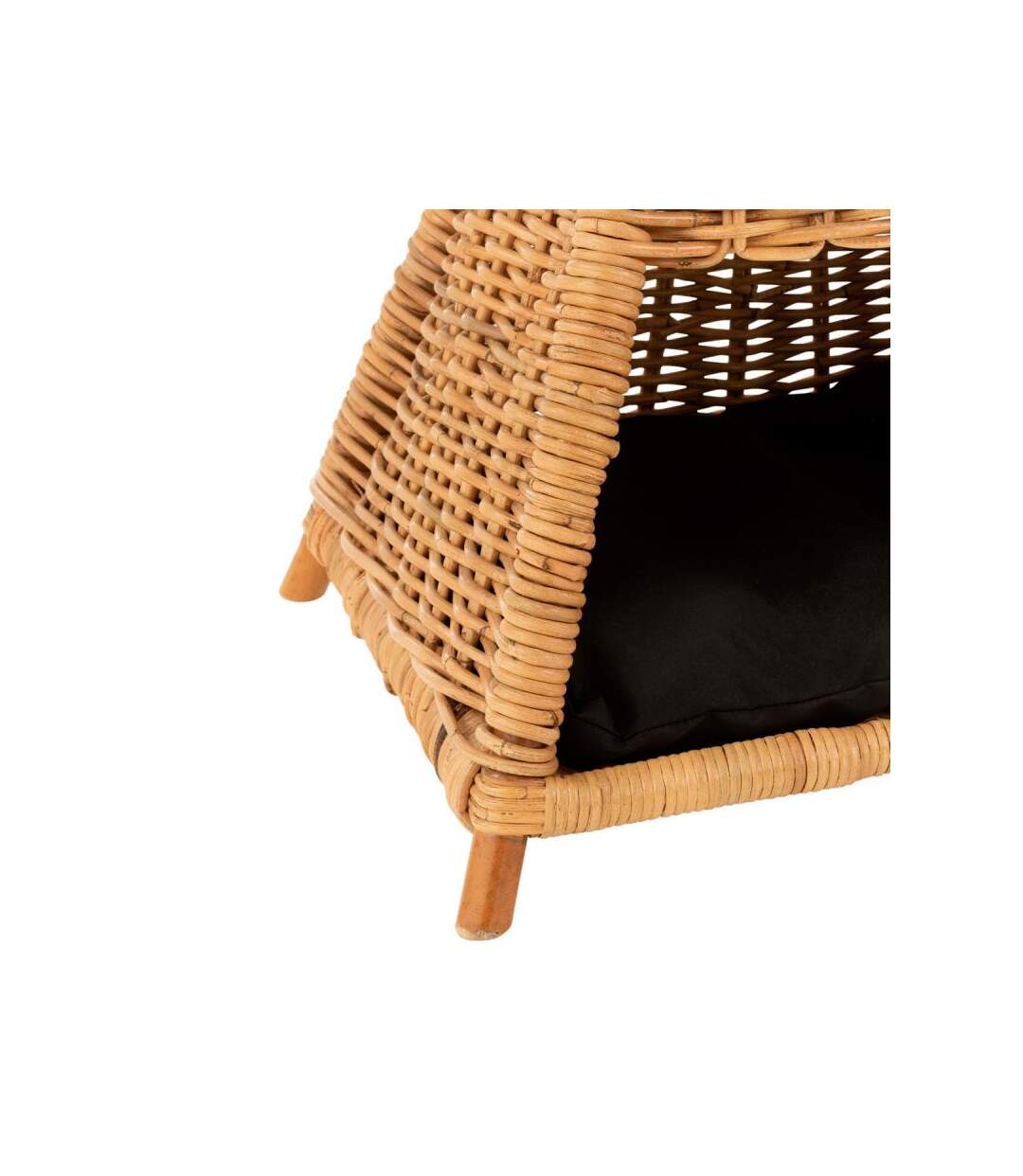 Paris Prix - Tipi Pour Chat En Rotin coussin 72cm Jaune Miel