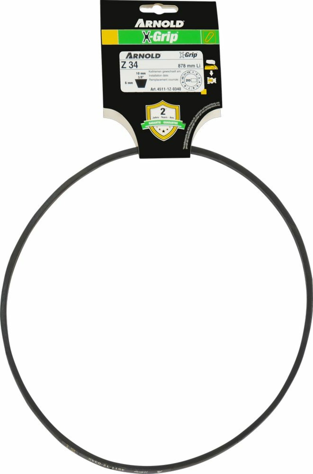 Courroie trapézoïdale x-grip v de type z 34