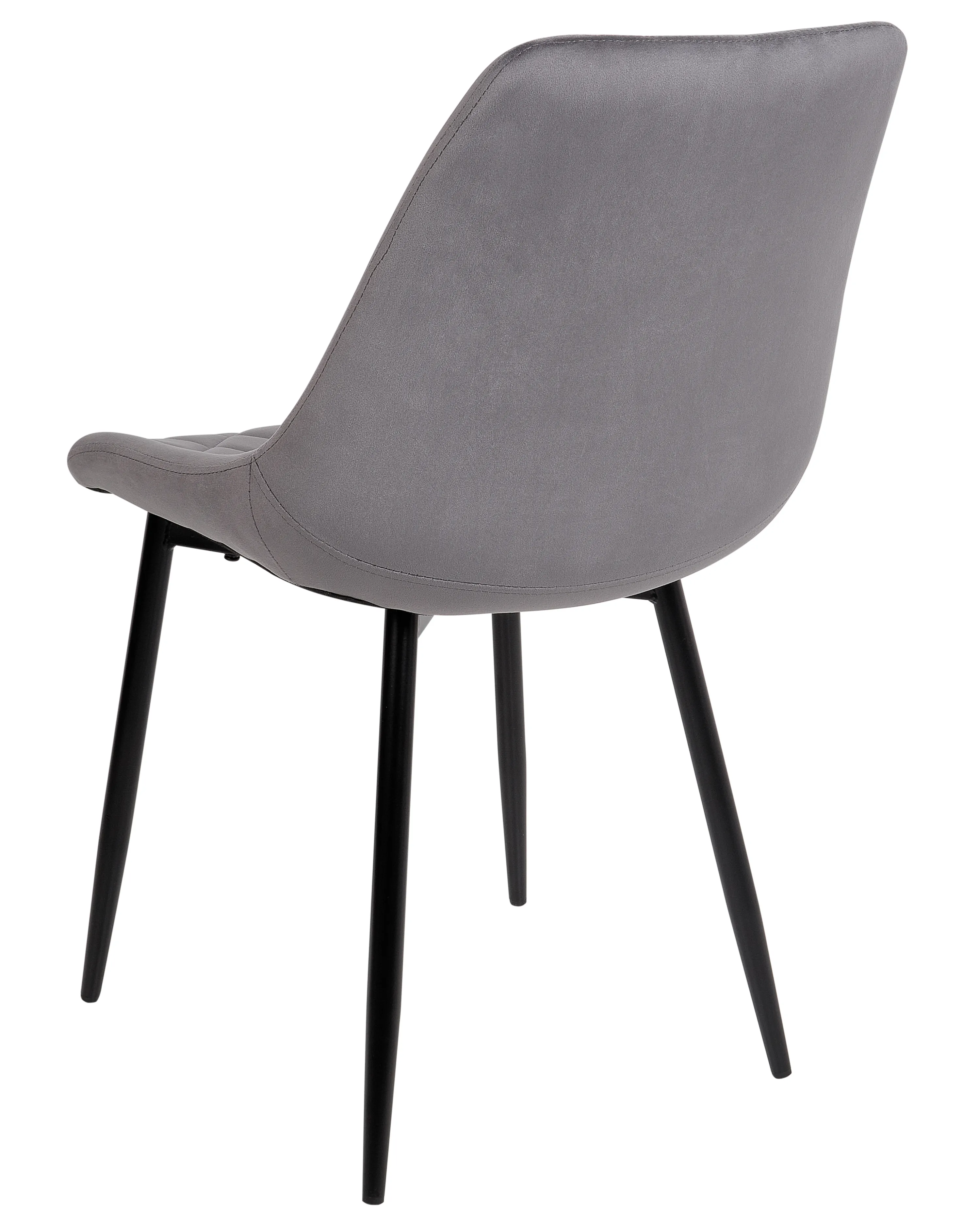 Set van 2 eetkamerstoelen MARIBEL Fluweel Grijs