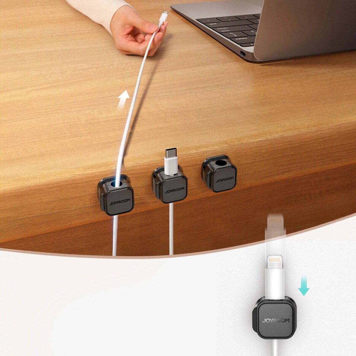 Joyroom - magnetischer Kabel-Organizer - Organizer Set 6 Stück mit 60°
