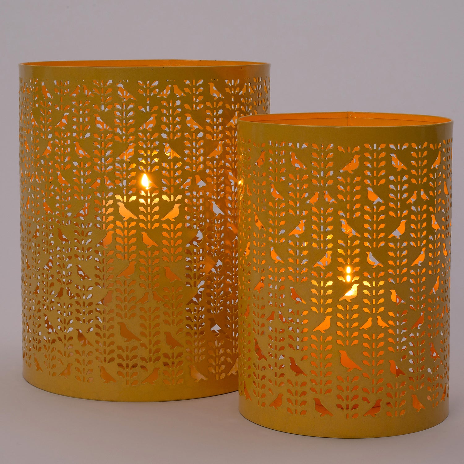 Intratuin windlicht Tami geel D 15 H 20 cm