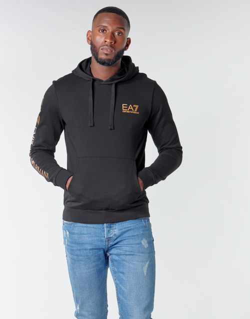 Emporio Armani EA7 - TRAIN LOGO SERIES M HOODIE RN COFT - Noir