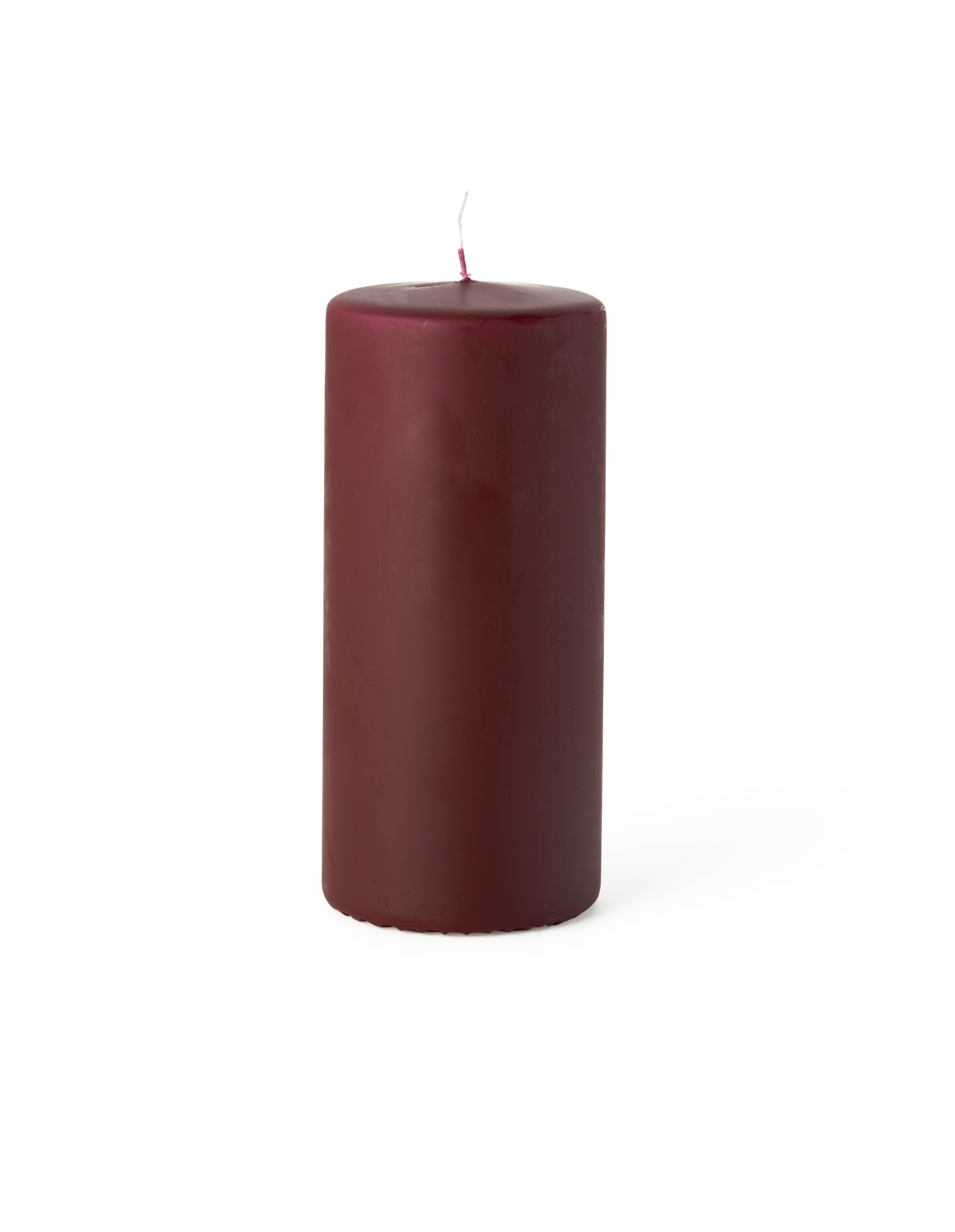Bloklys 15 cm | Paraffin. 6,7 x 15 cm. | Bordeaux