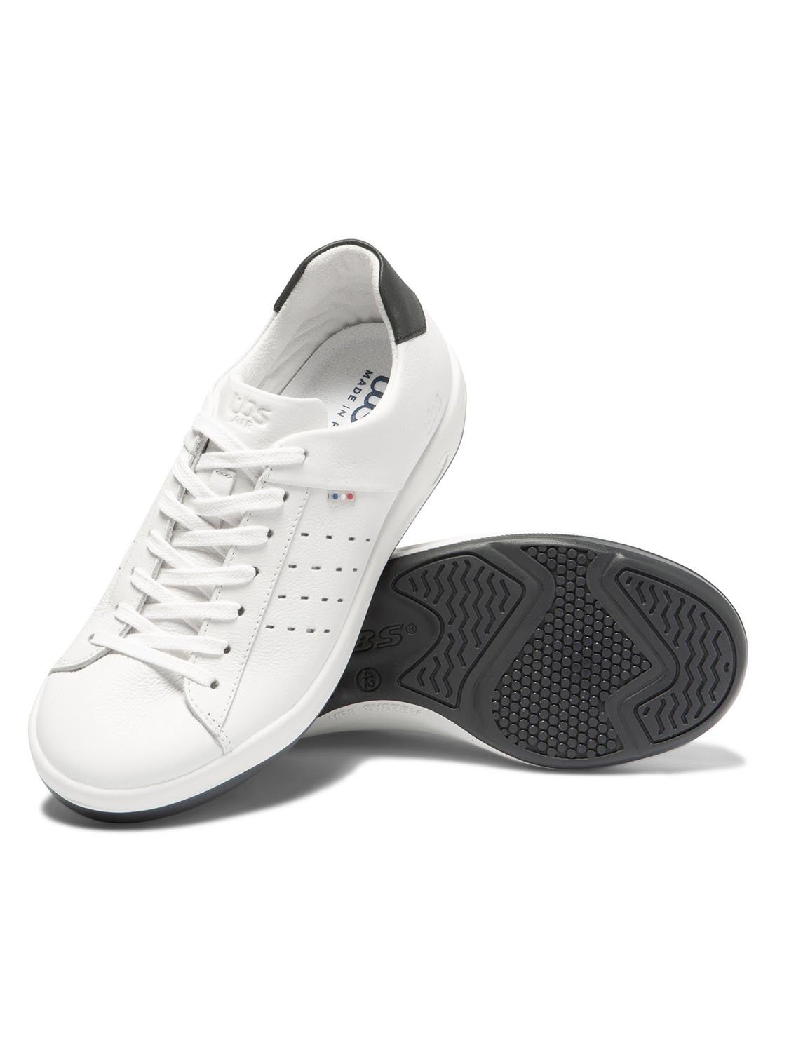 Baskets Homme Confort Dessus Cuir Blanc