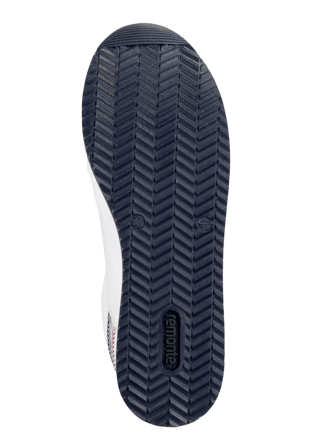 Remonte Sneaker aus beschichtetem Leder mit Textilbesatz