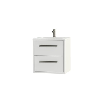 Tiger badkamermeubel Boston 60cm hoogglans wit met RVS grepen
