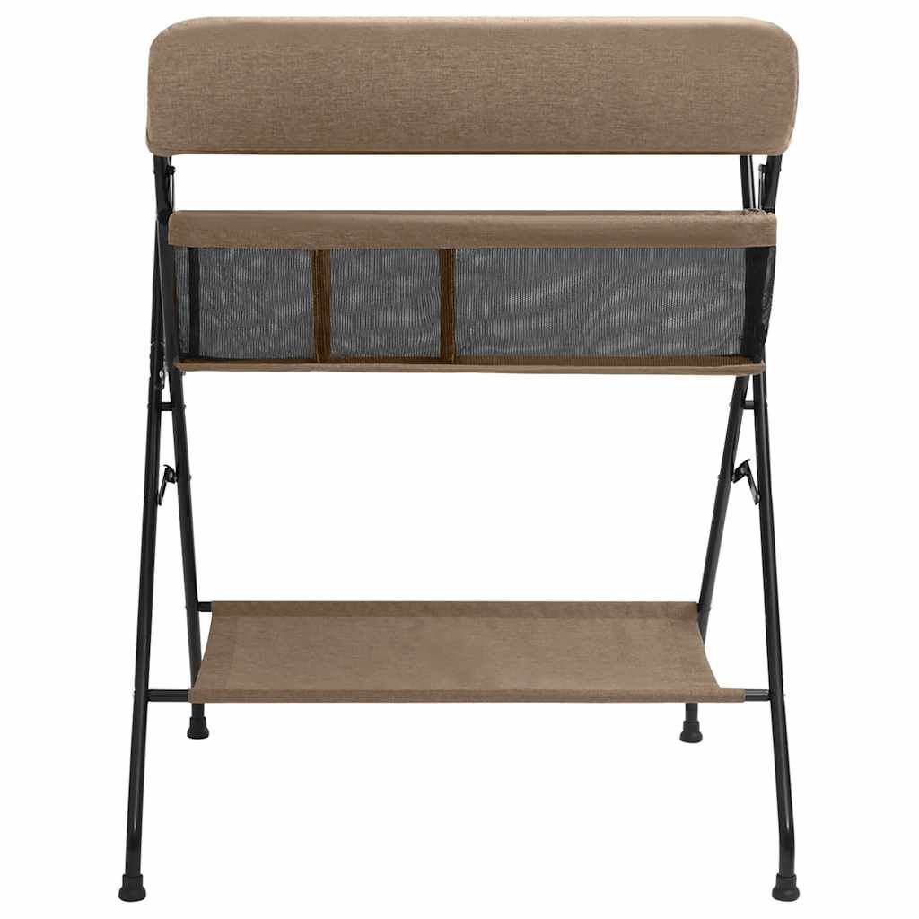 vidaXL Verschoontafel Taupe IJzer