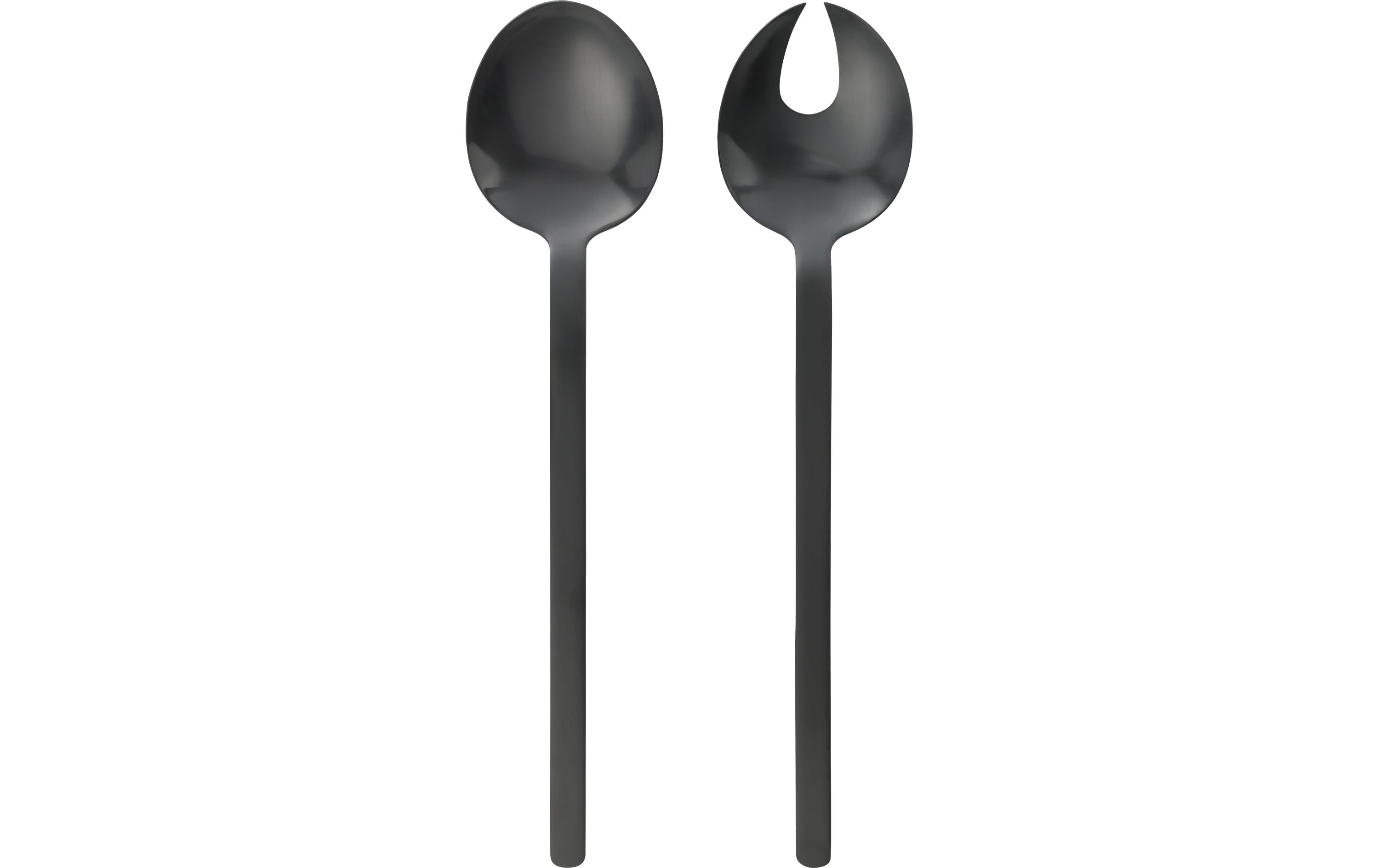 Salatbesteck Seoni 2-teilig, Schwarz MattSchwarzes Salatbesteck für elegante Essenspräsentationen