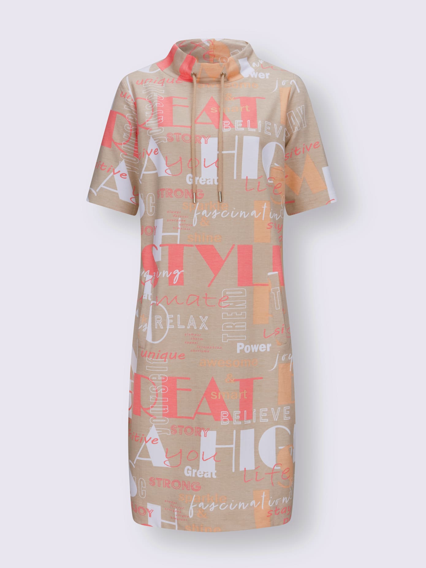 Robe en matière sweat coupe affinante