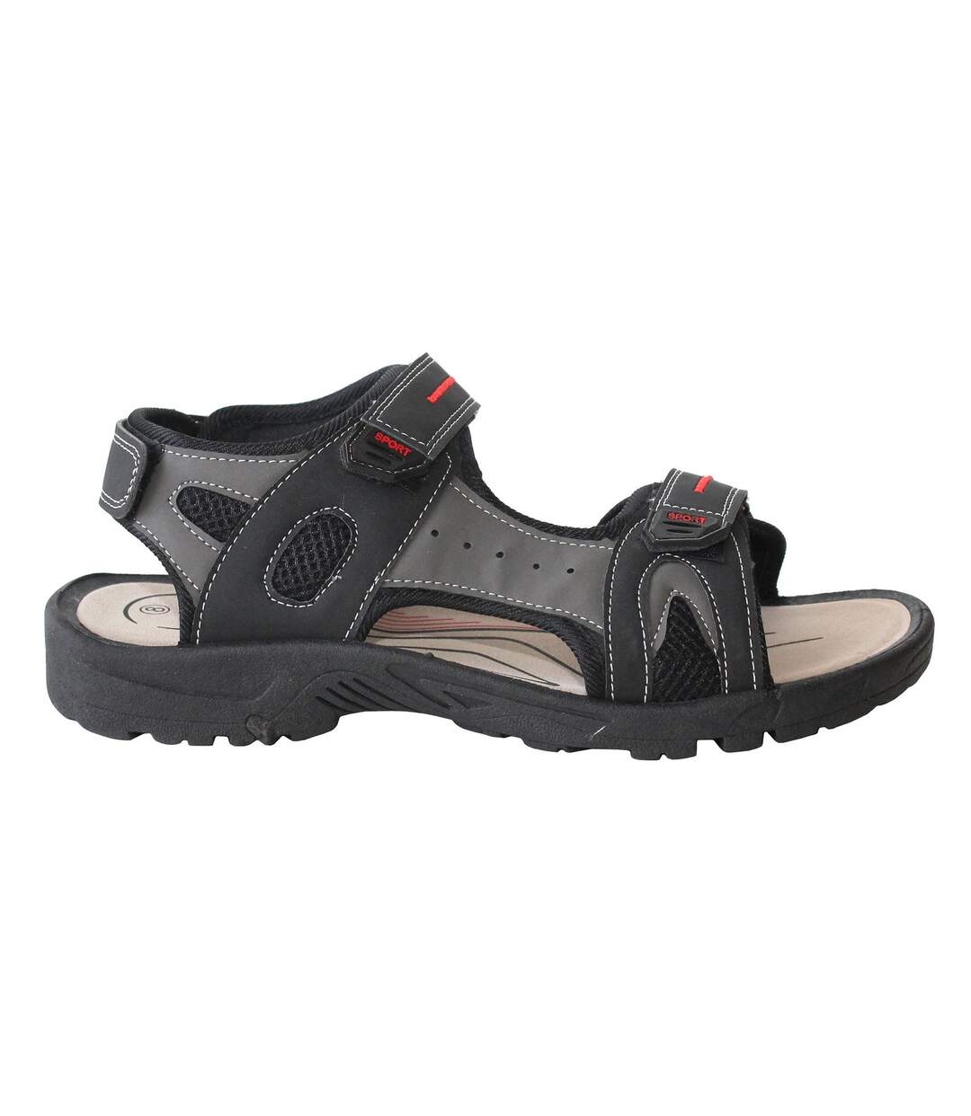 PDQ - Sandales de sport à scratch - Homme (Noir/Gris) - UTDF802