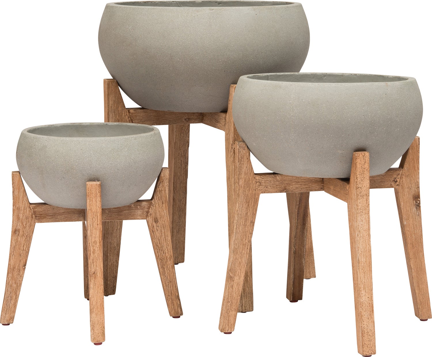 Intratuin bloempot met standaard Sabine lichtgrijs D 54 H 68,5 cm