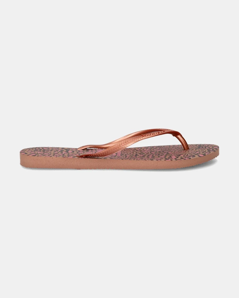 Havaianas Slim Animal Slippers  - rose goud