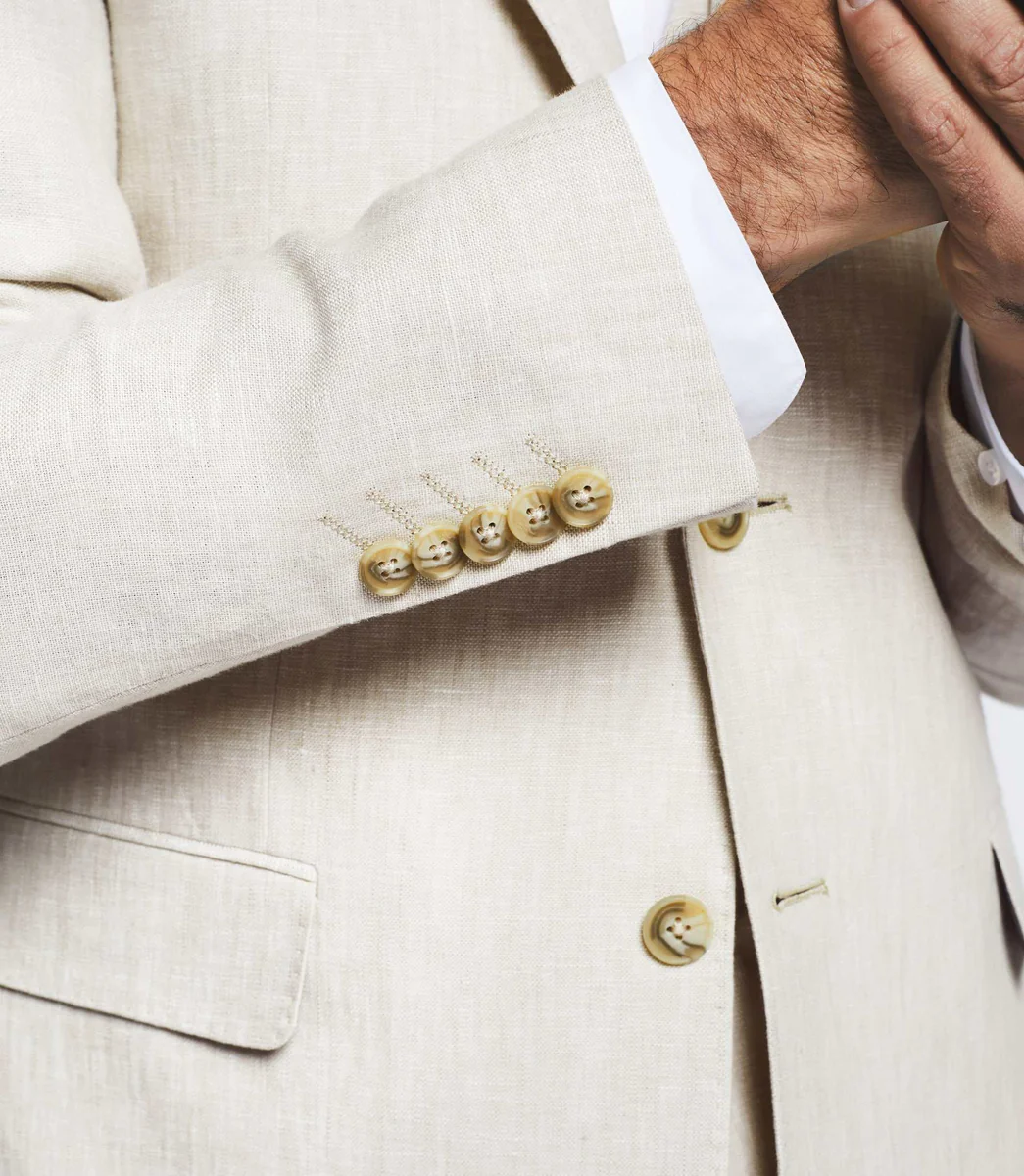 Veste séparable en lin beige 