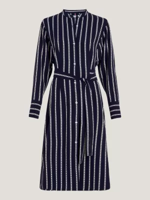 Vestido midi camisa com estampa argyle