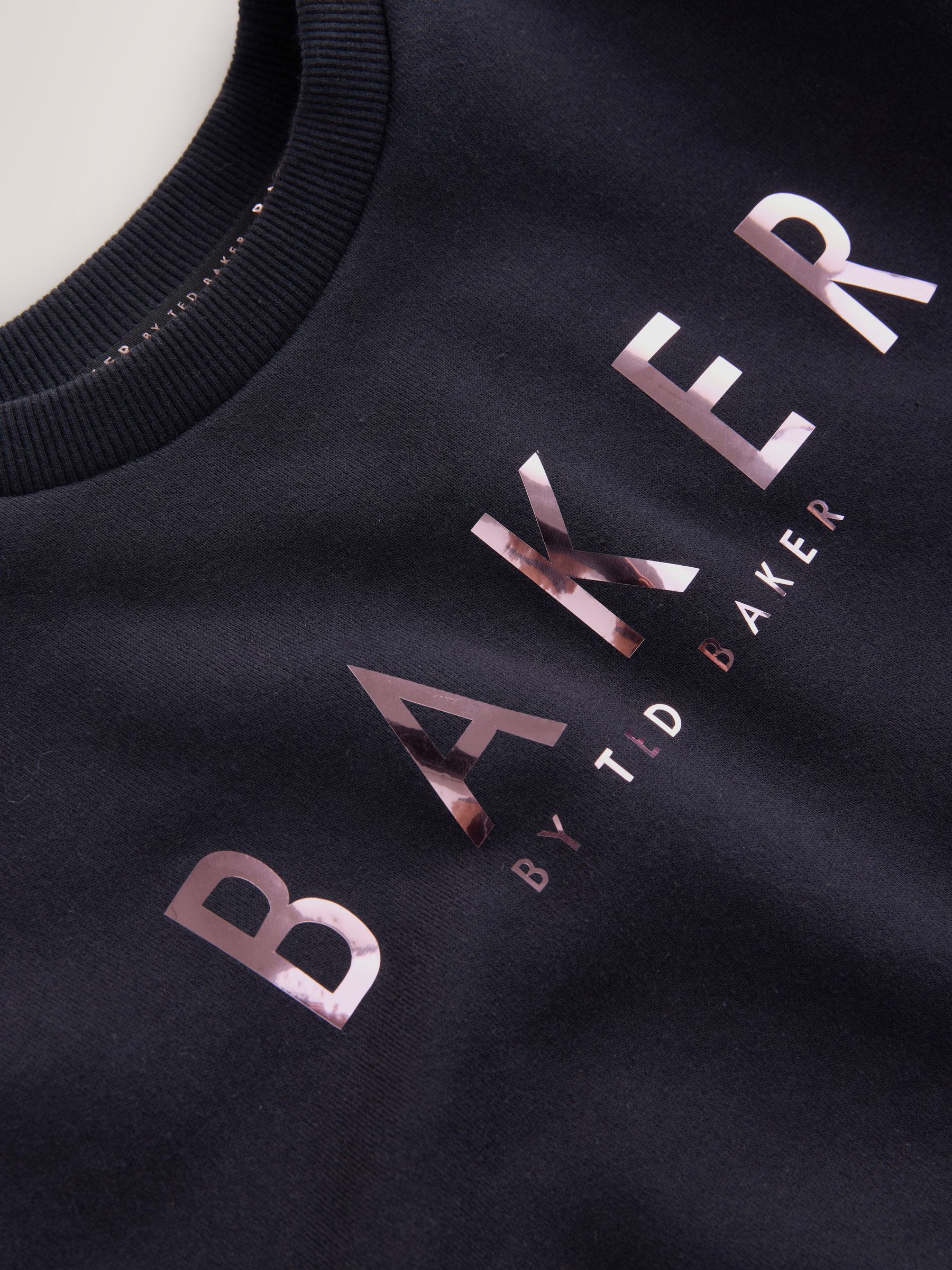 Baker by Ted Baker Navy Mesh Skirted Sweat Dress